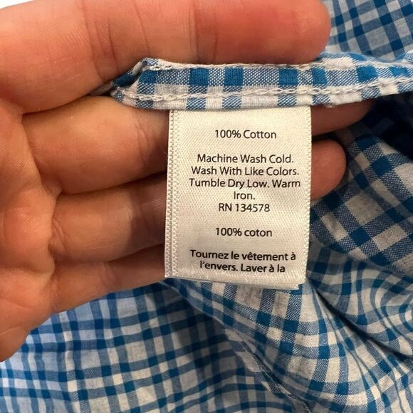 Vineyard vines blue checkered slim fit tucker shirt - Picture 5 of 10